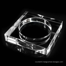 Square K9 Crystal Glass Ashtray for Office Decoration